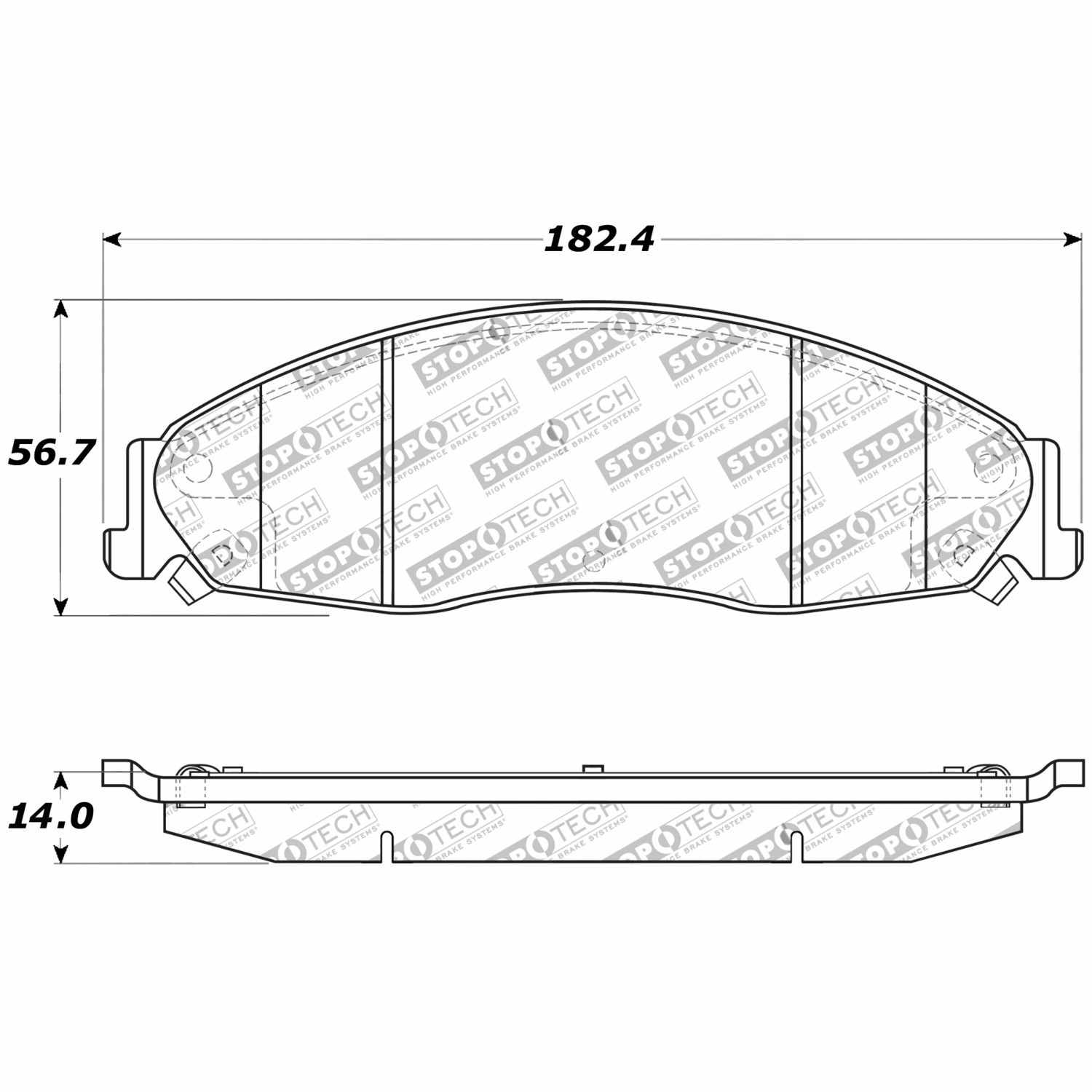 stoptech sport brake pads with shims and hardware  frsport 309.09210