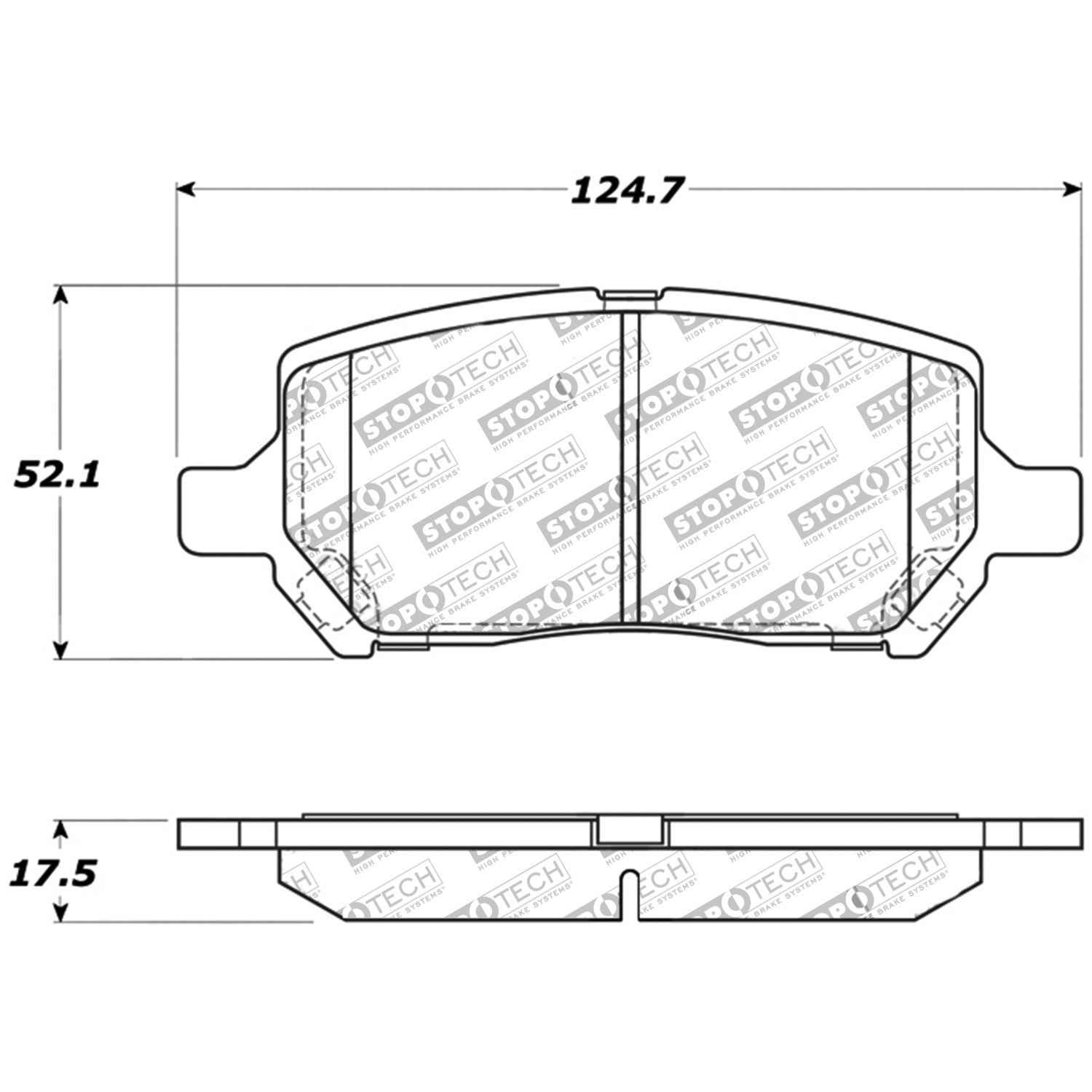 stoptech sport brake pads with shims and hardware  frsport 309.09560