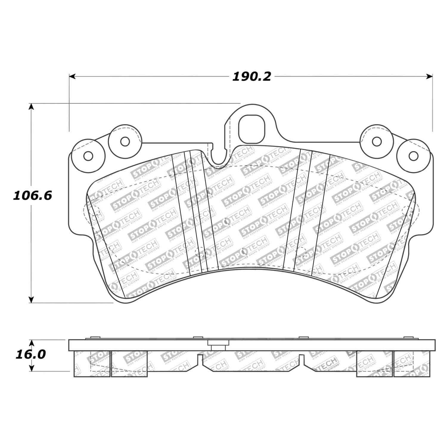 stoptech sport brake pads with shims and hardware  frsport 309.09770