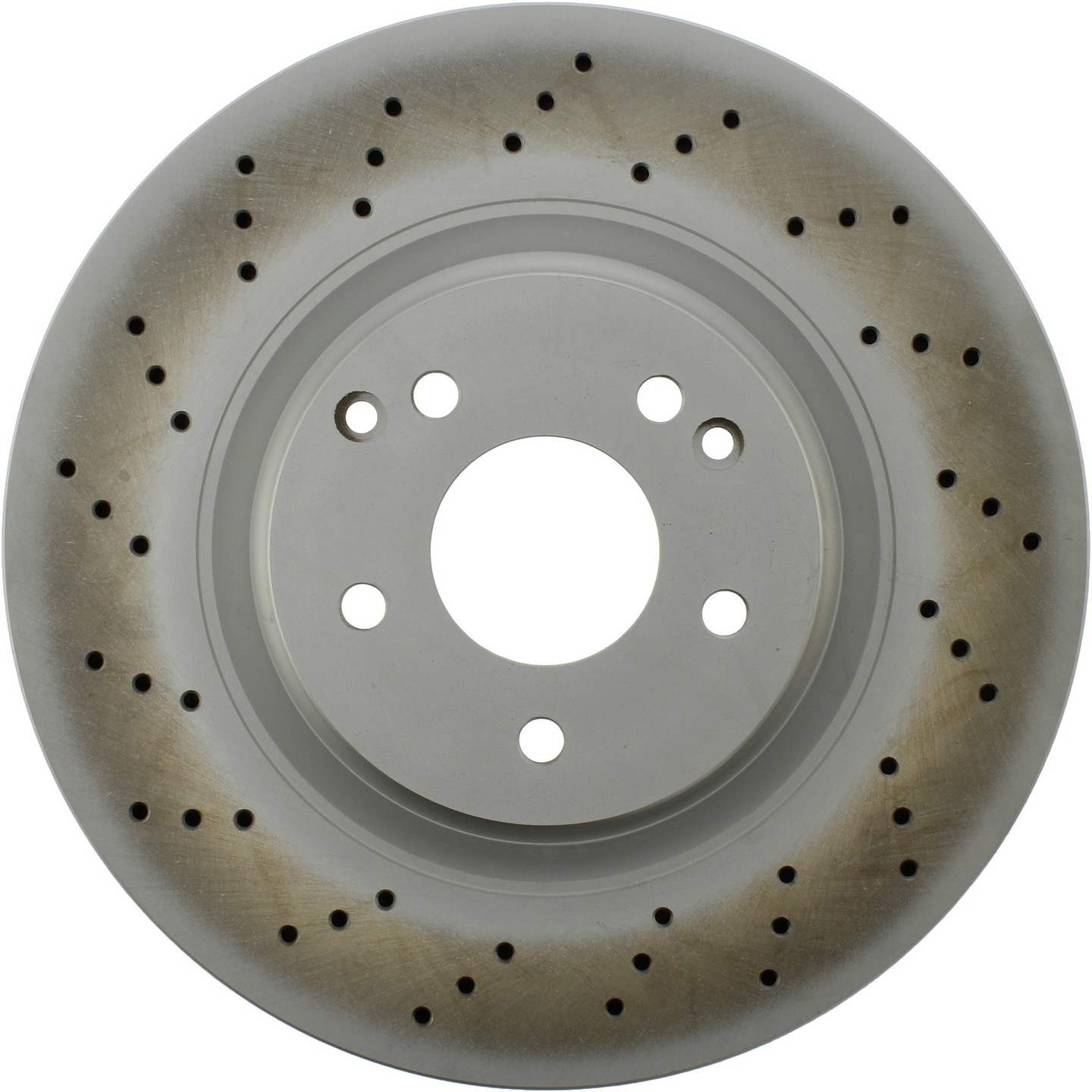 GCX Elemental Protection GCX Drilled Rotor with Partial Coating  top view frsport 320.35086