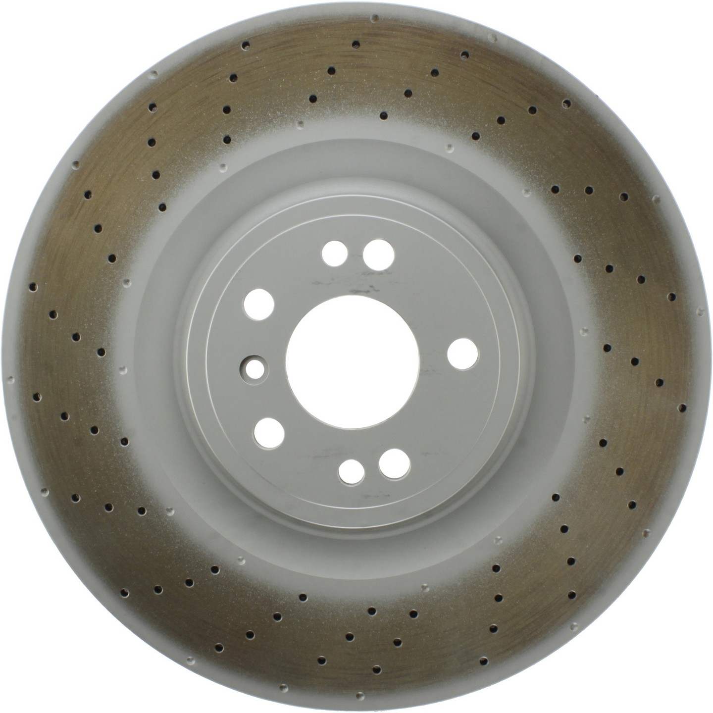 GCX Elemental Protection GCX Drilled Rotor with Partial Coating  top view frsport 320.35136