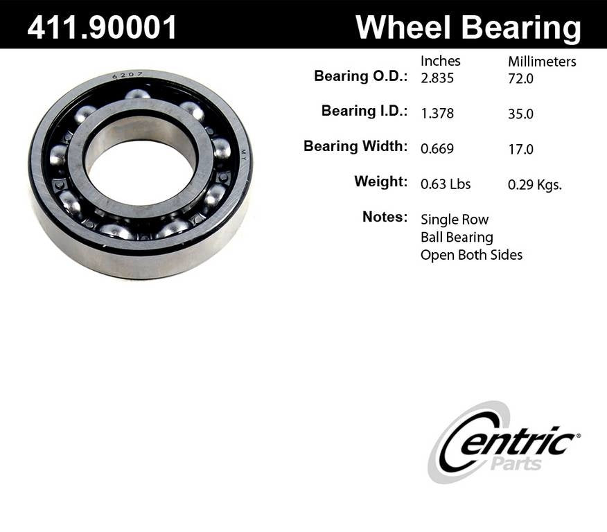 Stoptech Centric Premium Ball Bearing - Front Inner/Outer 411.90001