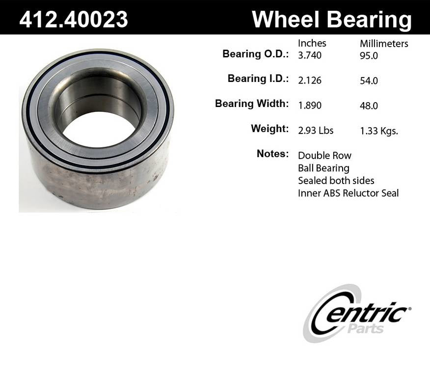 c-tek standard double row wheel bearing  frsport 412.40023e