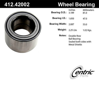 Stoptech Centric Standard Ball Bearing - Front 412.42002E