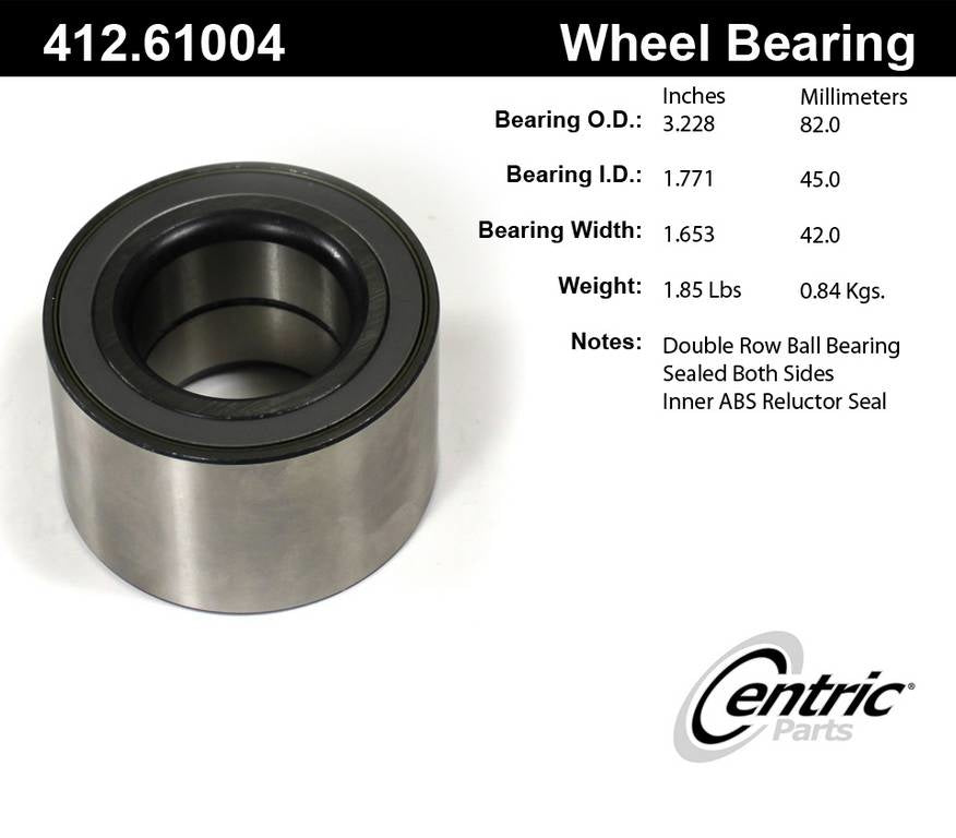 centric parts premium double row wheel bearing  frsport 412.61004