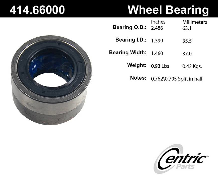 Centric Parts Premium Axle Shaft Repair Bearing  top view frsport 414.66000