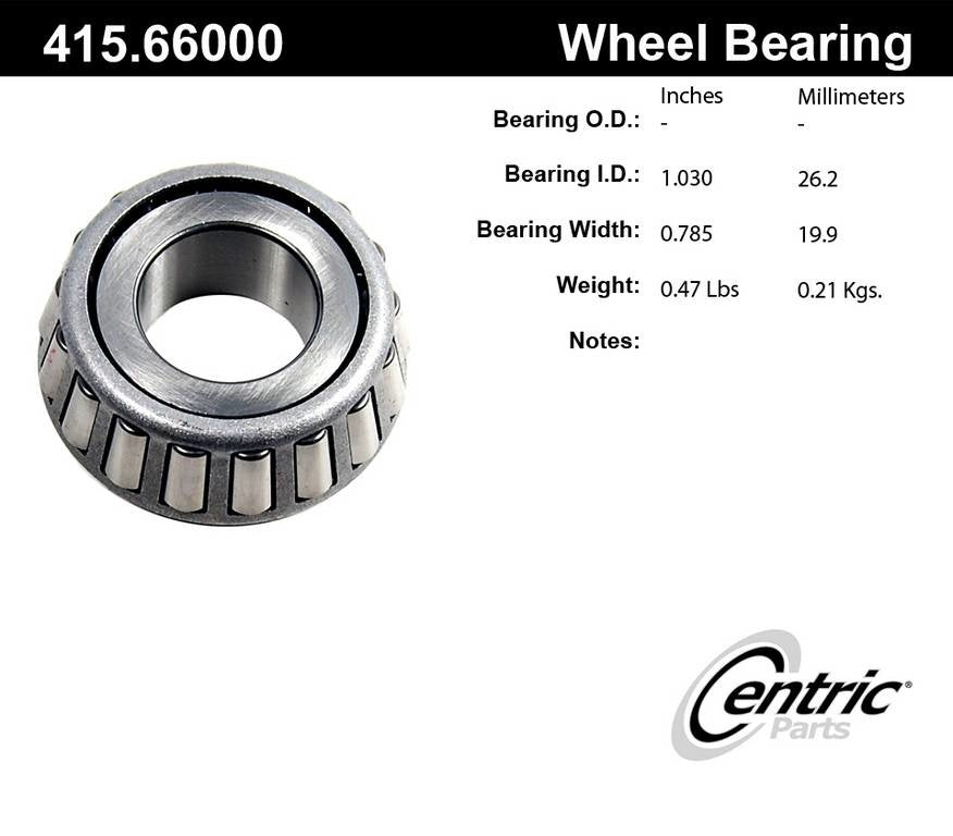 centric parts premium bearing cone  frsport 415.66000