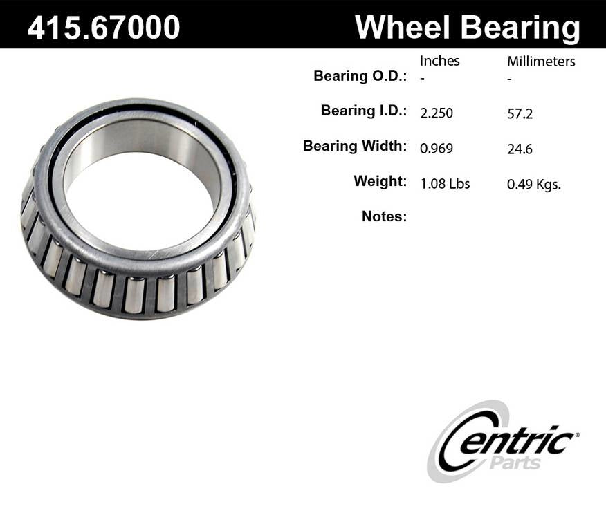 Centric Parts Premium Bearing Cone  top view frsport 415.67000