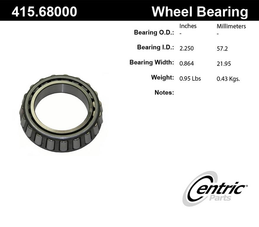 Centric Parts Premium Bearing Cone  top view frsport 415.68000