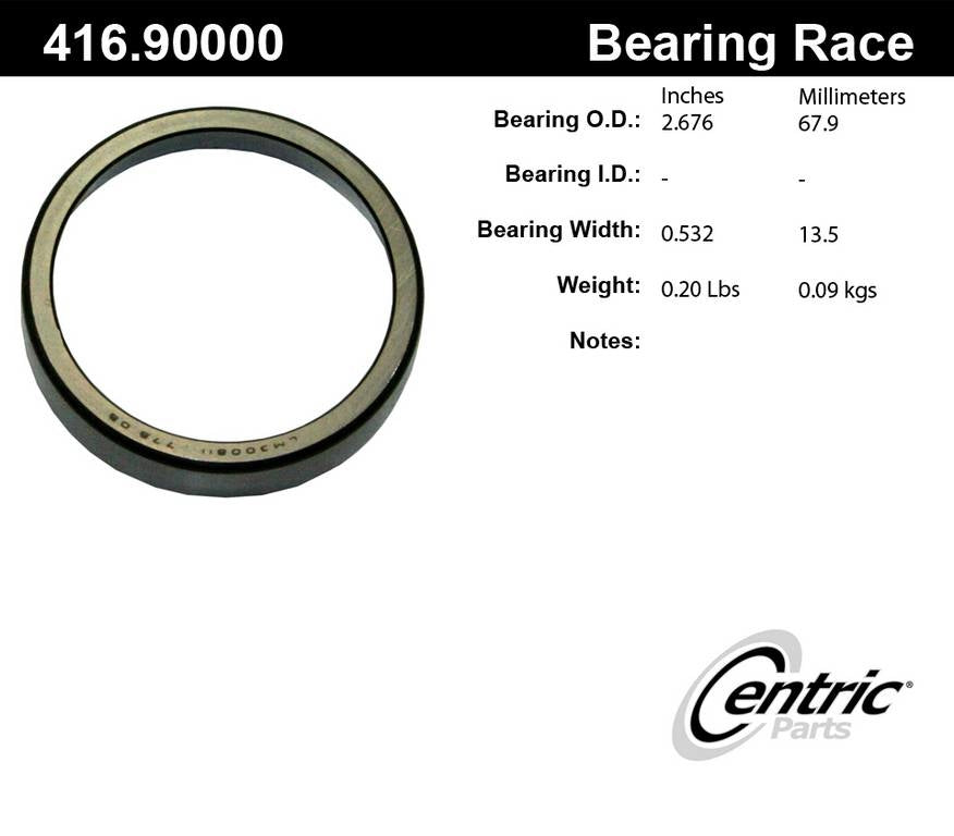 Centric Parts Premium Bearing Race  top view frsport 416.90000