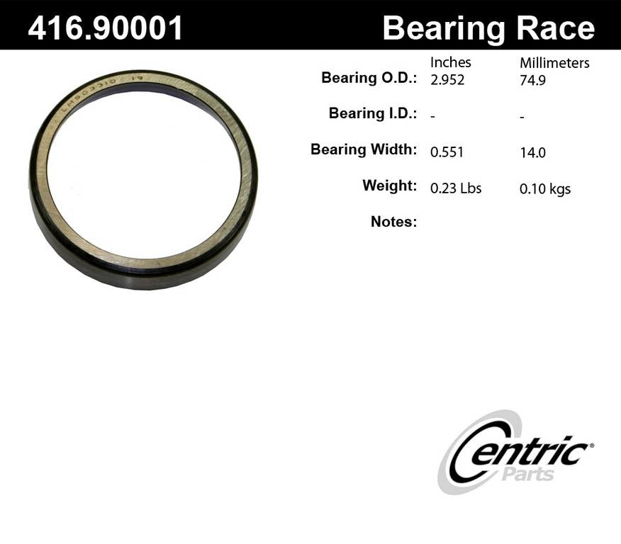 centric parts premium bearing race  frsport 416.90001