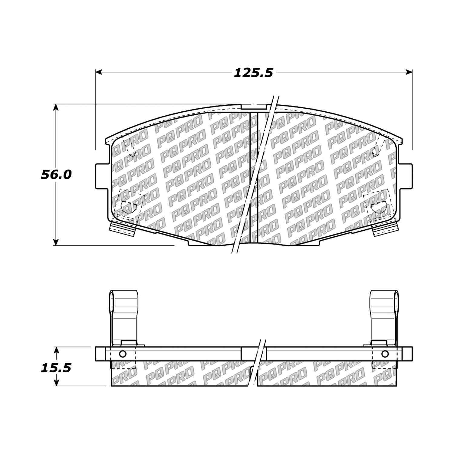 pq pro pq pro disc brake pads with hardware  frsport 500.04350