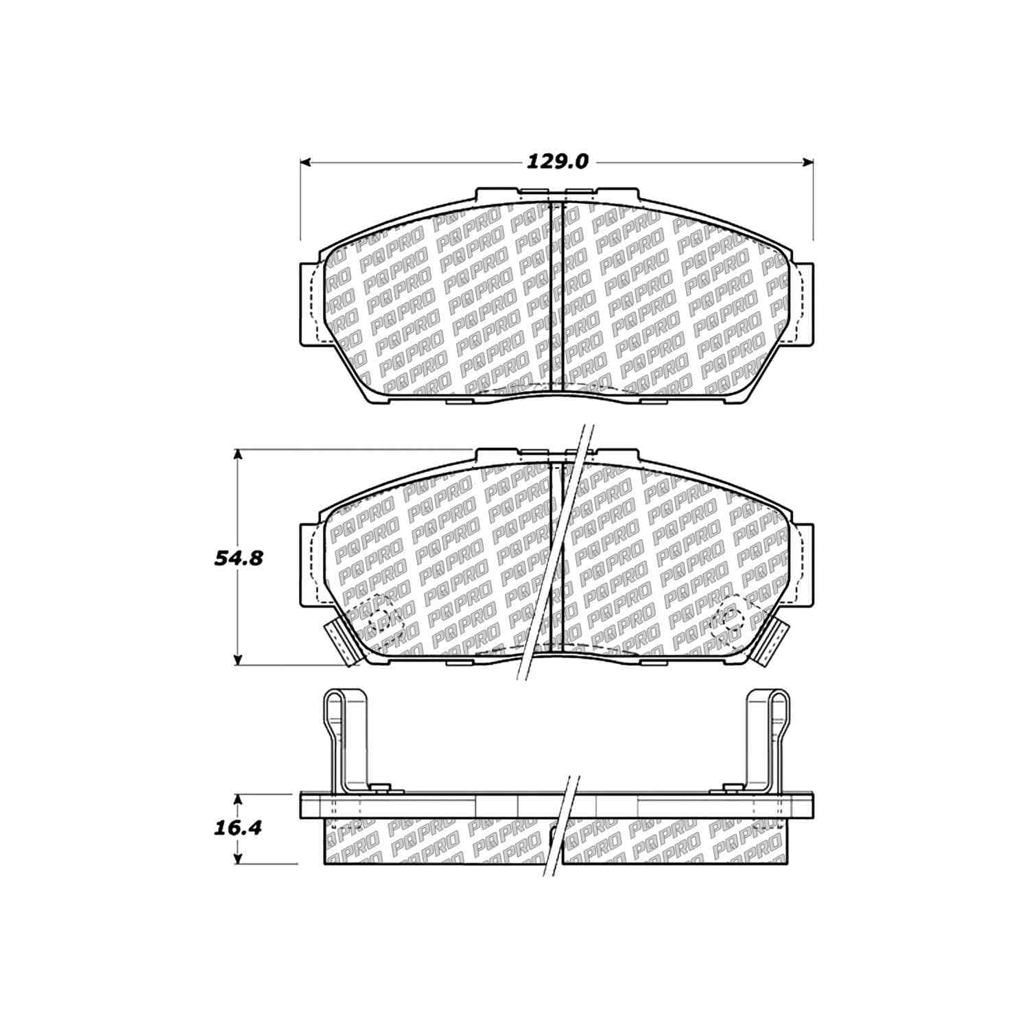 pq pro pq pro disc brake pads with hardware  frsport 500.06170