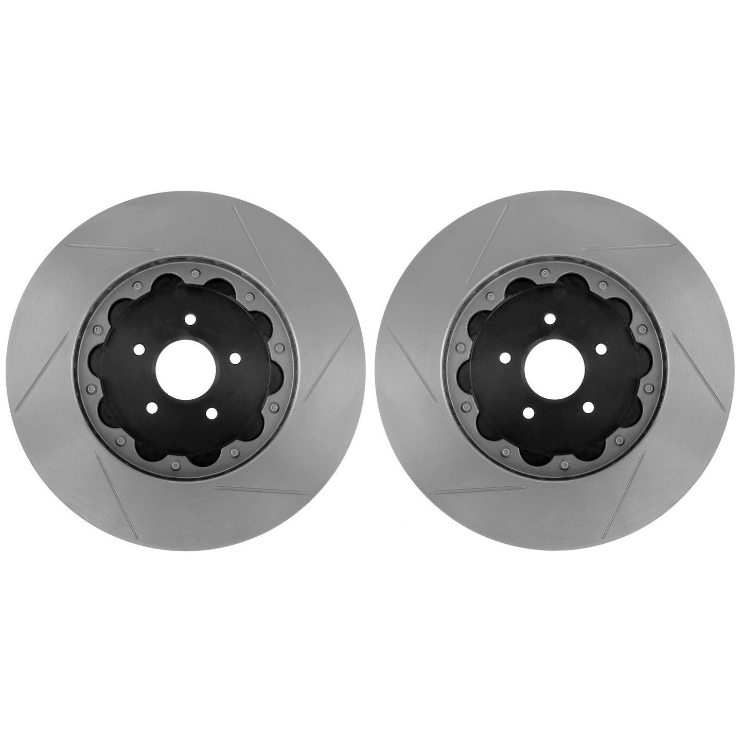 Stoptech 2015 BMW M3/M4 380mm x 30mm AeroRotor Drilled Zinc Front Rotor Pair 81.B38.9941