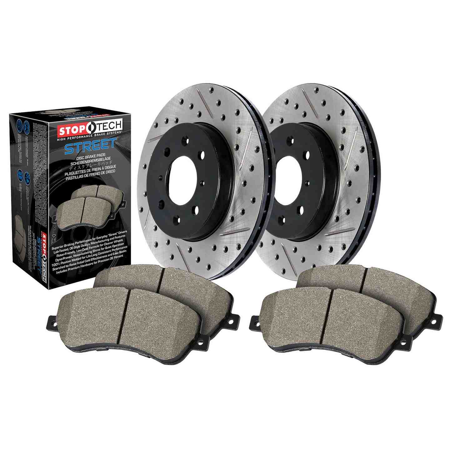 StopTech 12-20 Ford F-350 Brakes Rear Kit Slotted & Drilled Rotor 938.65545