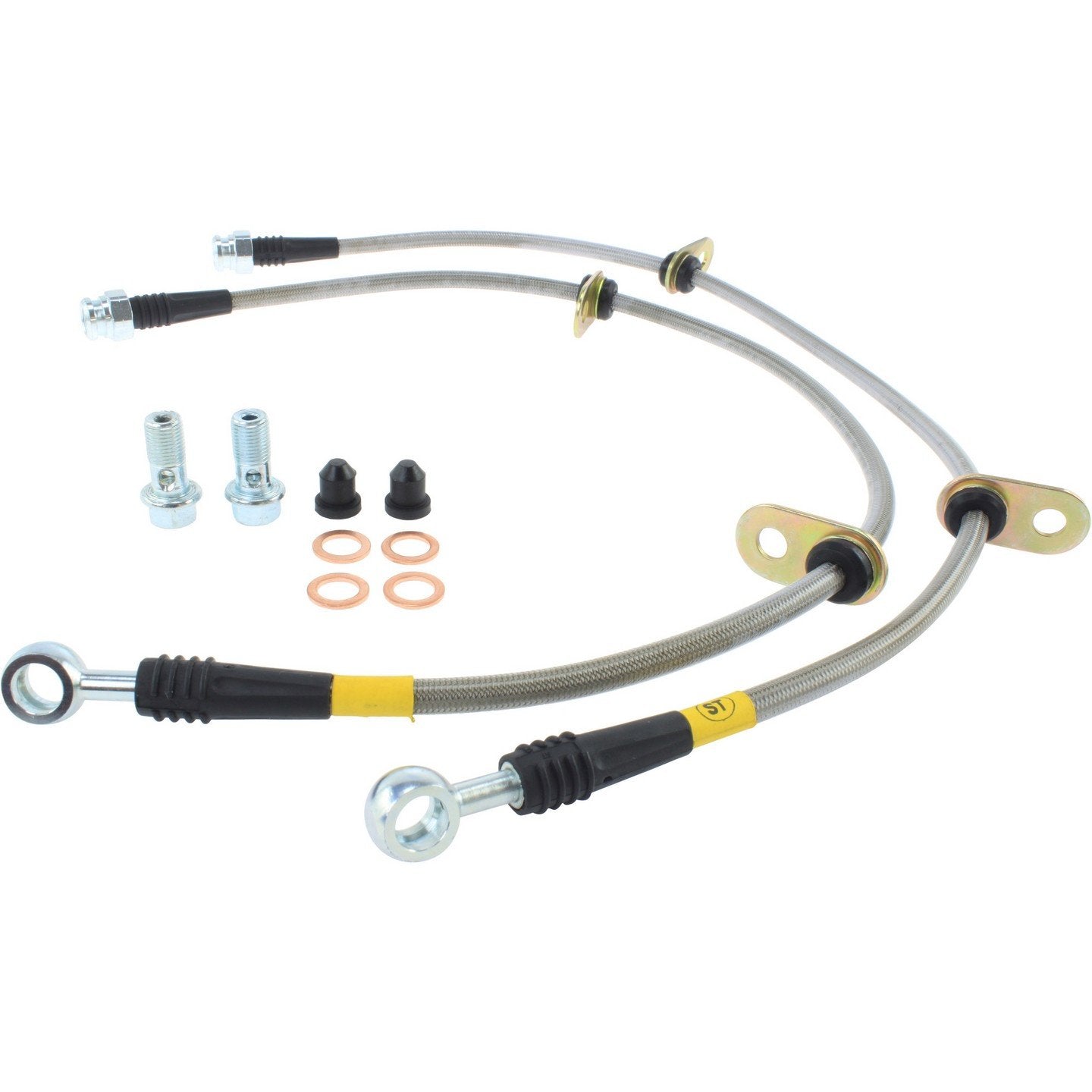 stoptech stainless steel brake line kit  frsport 950.40012