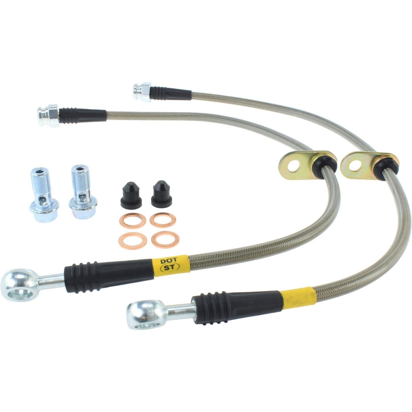 stoptech stainless steel brake line kit  frsport 950.40015