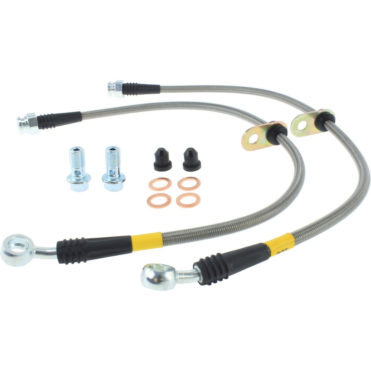 stoptech stainless steel brake line kit  frsport 950.40502