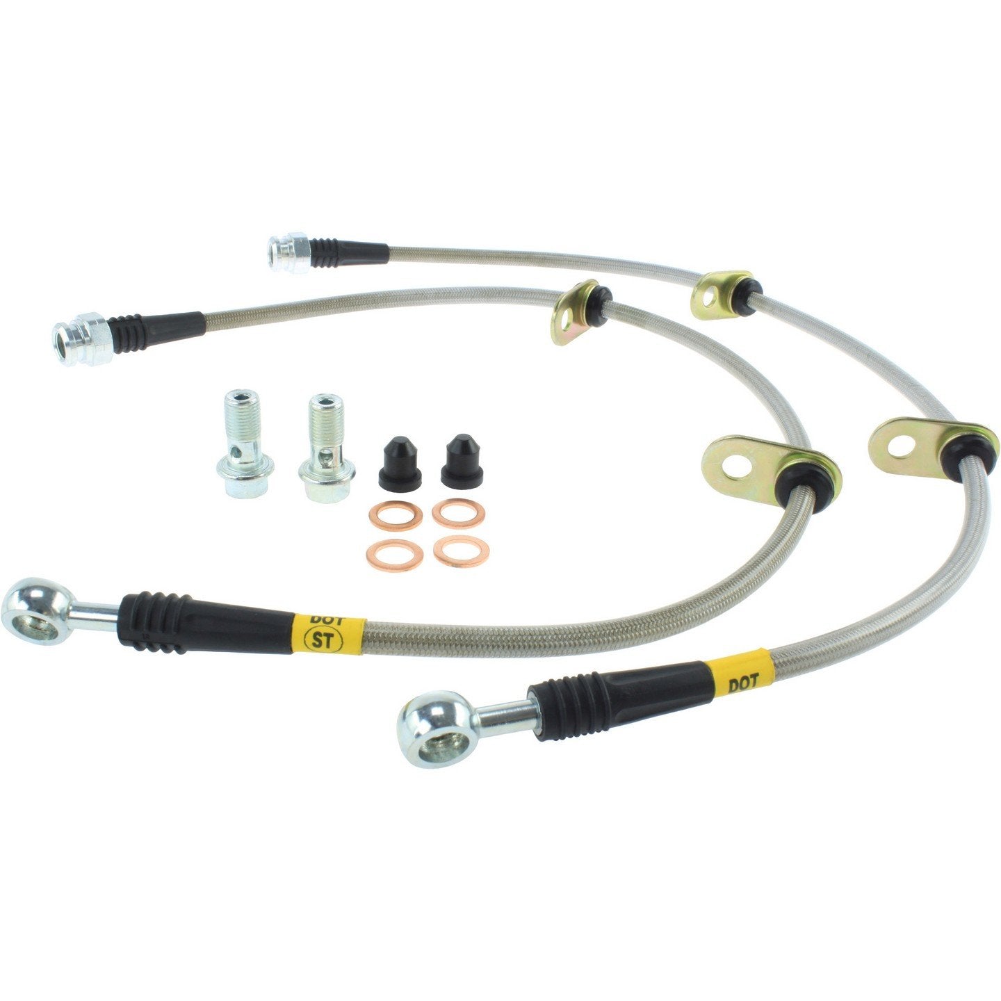 stoptech stainless steel brake line kit  frsport 950.40504