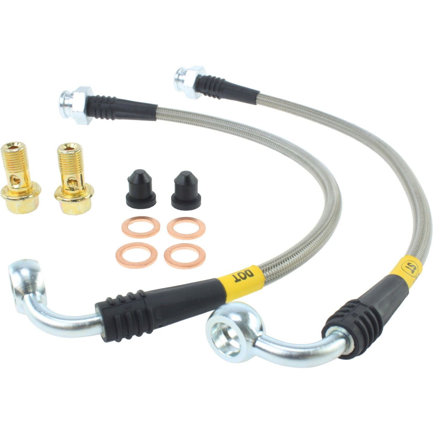 stoptech stainless steel brake line kit  frsport 950.42503