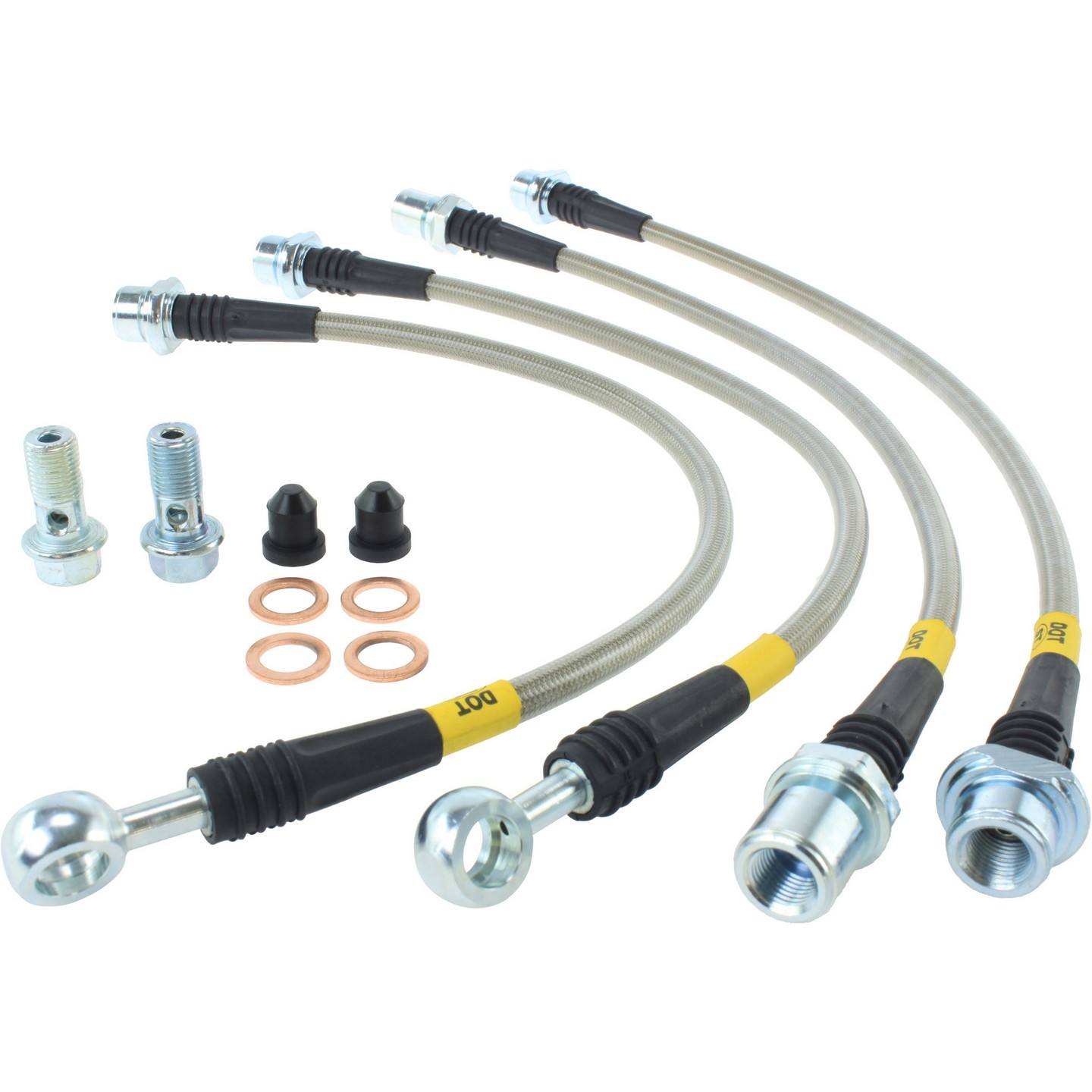 stoptech stainless steel brake line kit  frsport 950.44519