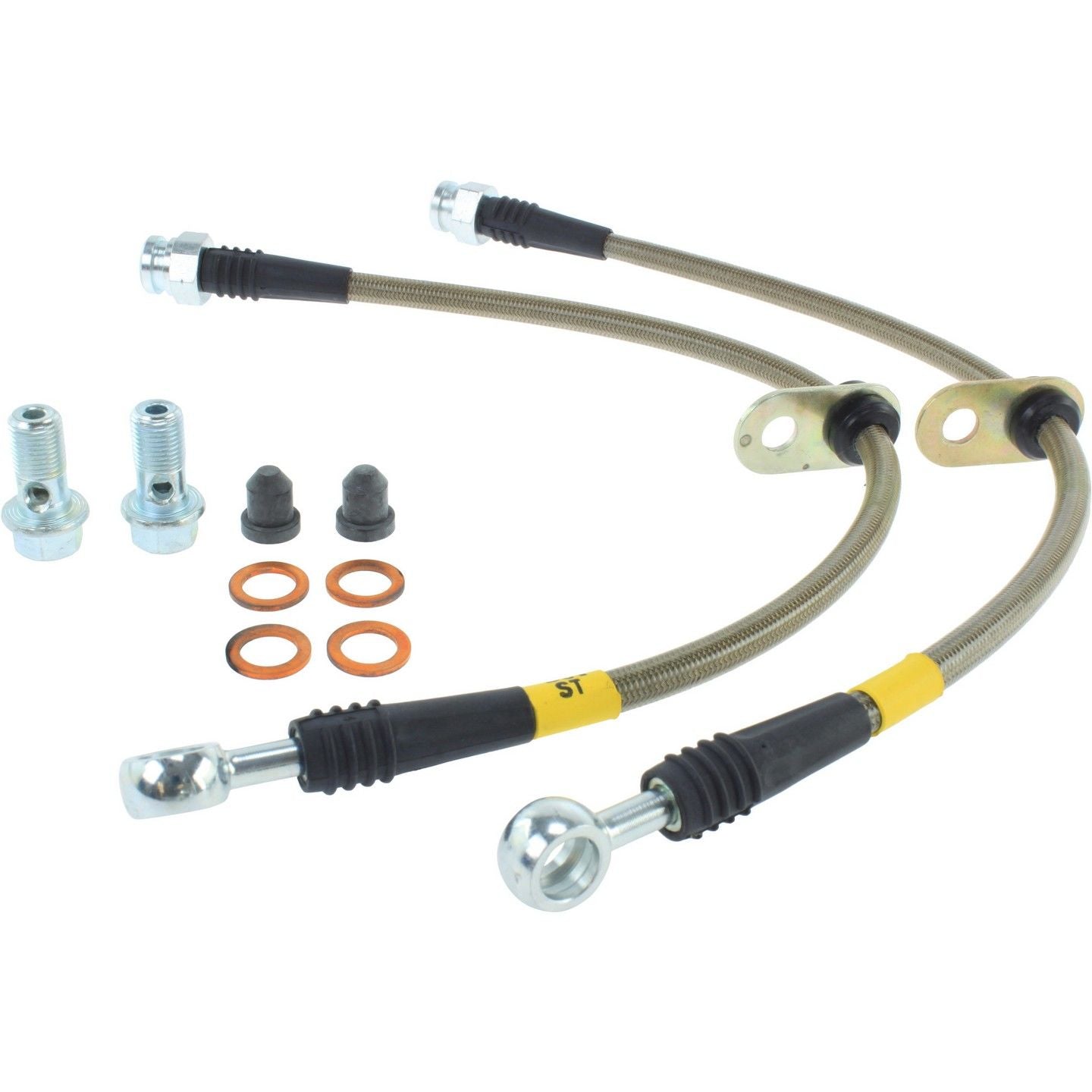 stoptech stainless steel brake line kit  frsport 950.45009