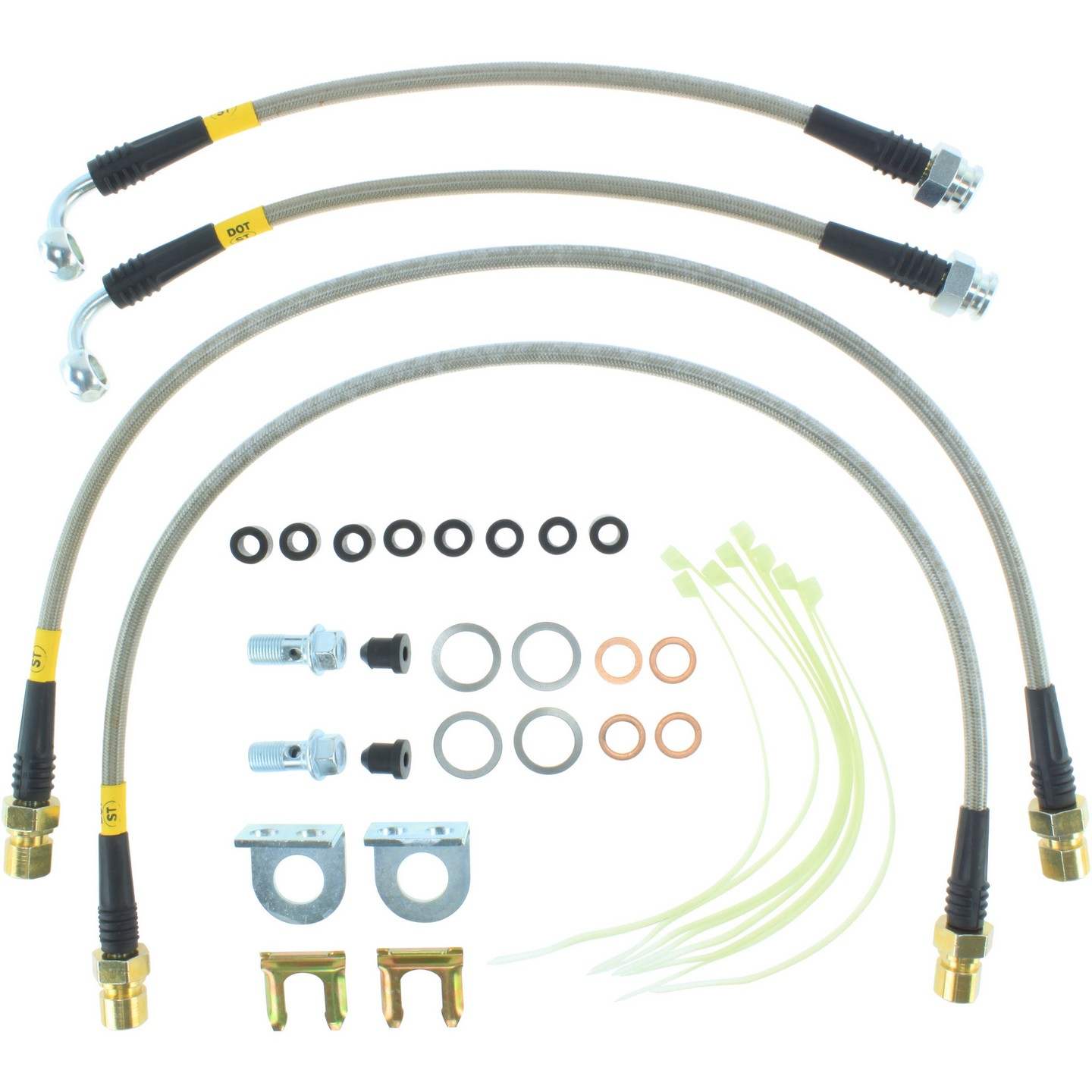 StopTech Stainless Steel Brake Line Kit  top view frsport 950.61516