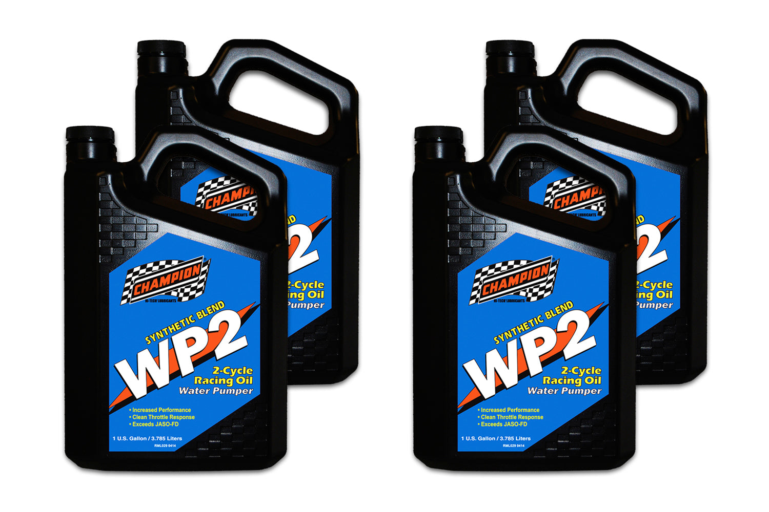 Champion WP2 2 Cycle Racing Oil JASO FD Case 4 x 1Gallon CHO4090N-4