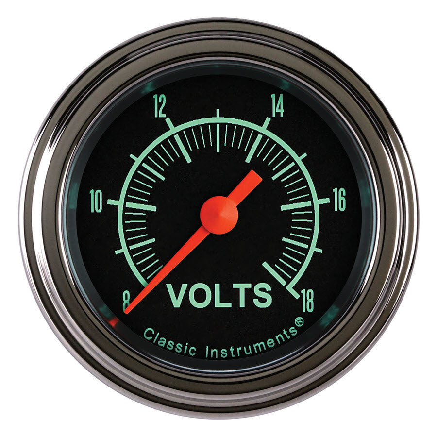 Classic Instruments G/Stock Volt Gauge 2-1/8 Full Sweep CLAGS130SLF