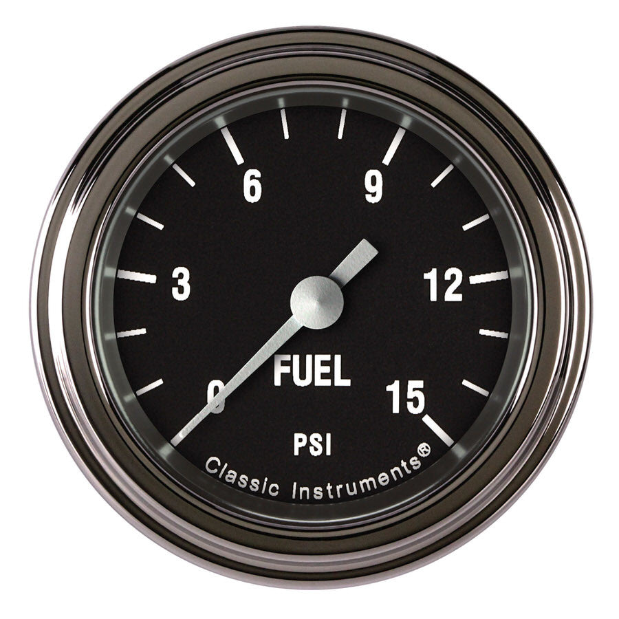 Classic Instruments Hot Rod Fuel Pressure 15 PSI 2-1/8 Full Sweep CLAHR145SLF