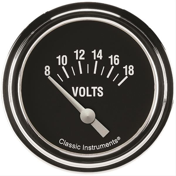 Classic Instruments Hot Rod Volt Gauge 2-5/8 Short Sweep CLAHR230SLF