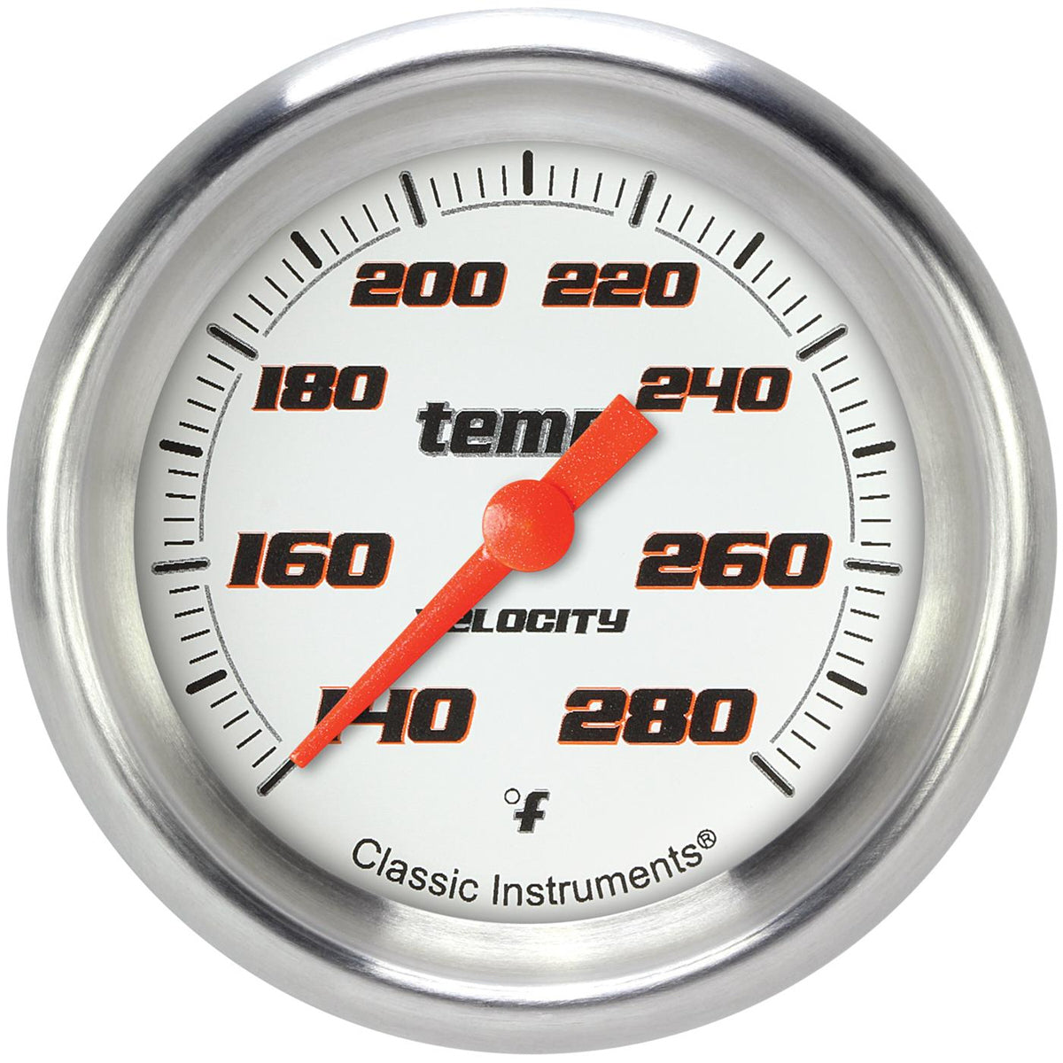 Classic Instruments Velocity White Temperatu re Gauge 2-5/8 Full Swee CLAVS326WAPF-06