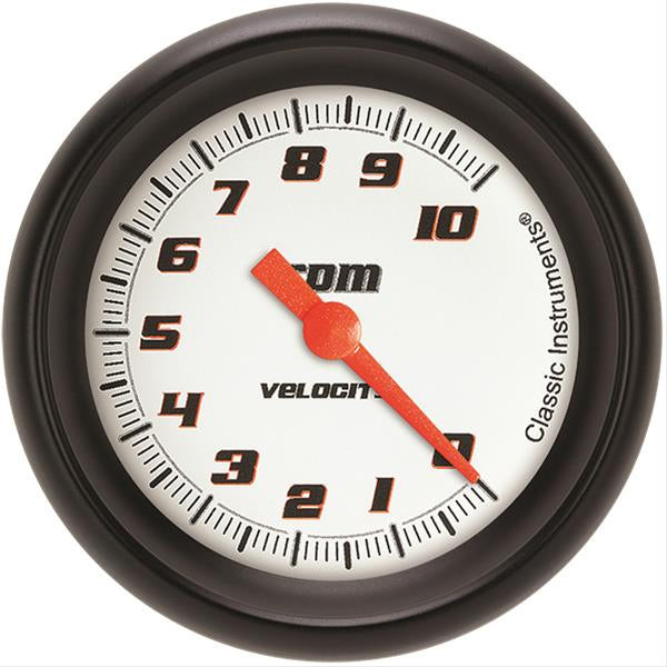 Classic Instruments Velocity White Tachomete r 2-5/8 Full Sweep CLAVS383WBPF