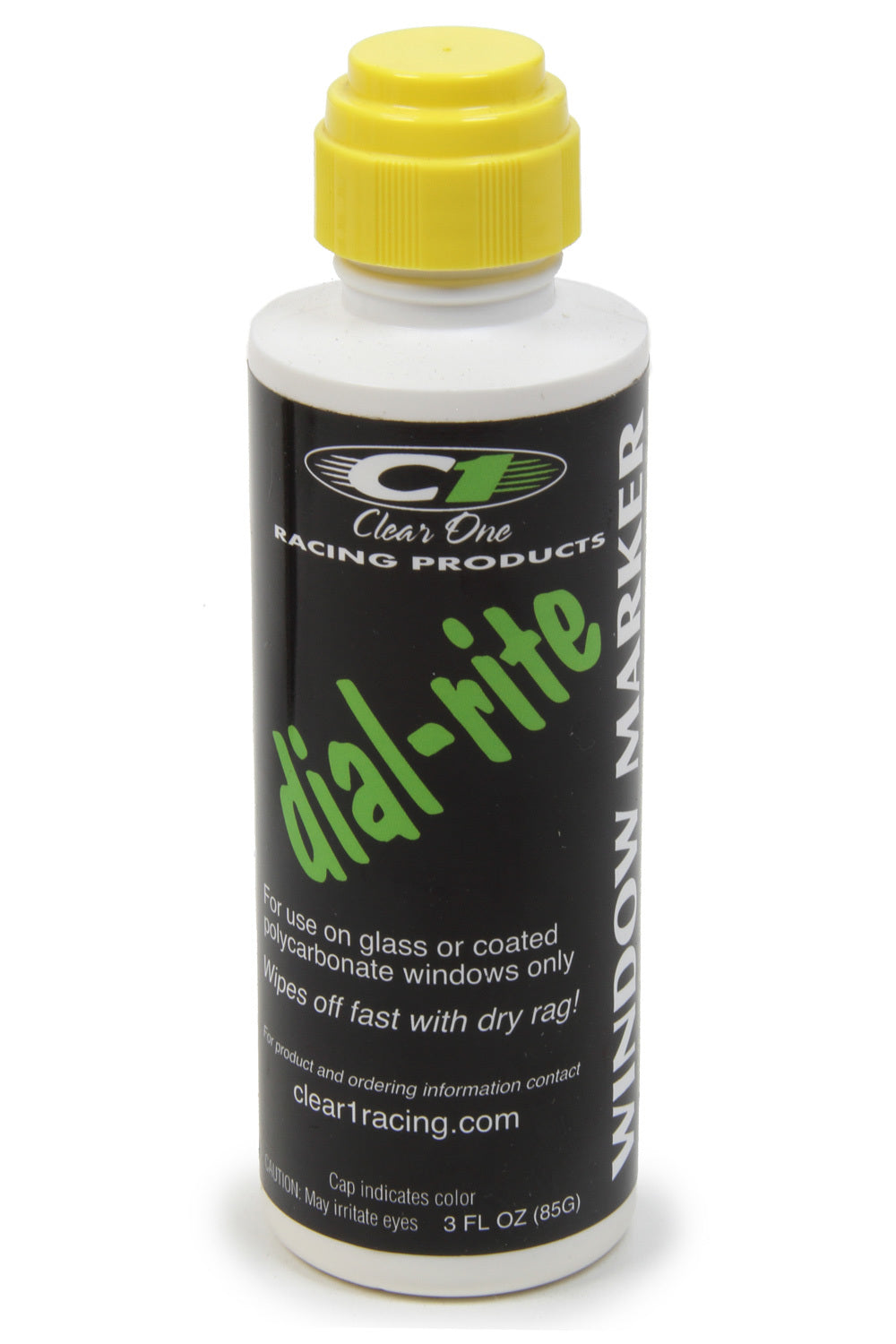 Clear One Racing Products Dial-in Window Marker Yellow 3oz Dial-Rite CLRDRM2