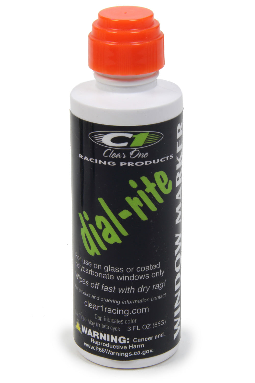 Clear One Racing Products Dial-In Windor Marker Orange 3oz Dial-Rite CLRDRM3