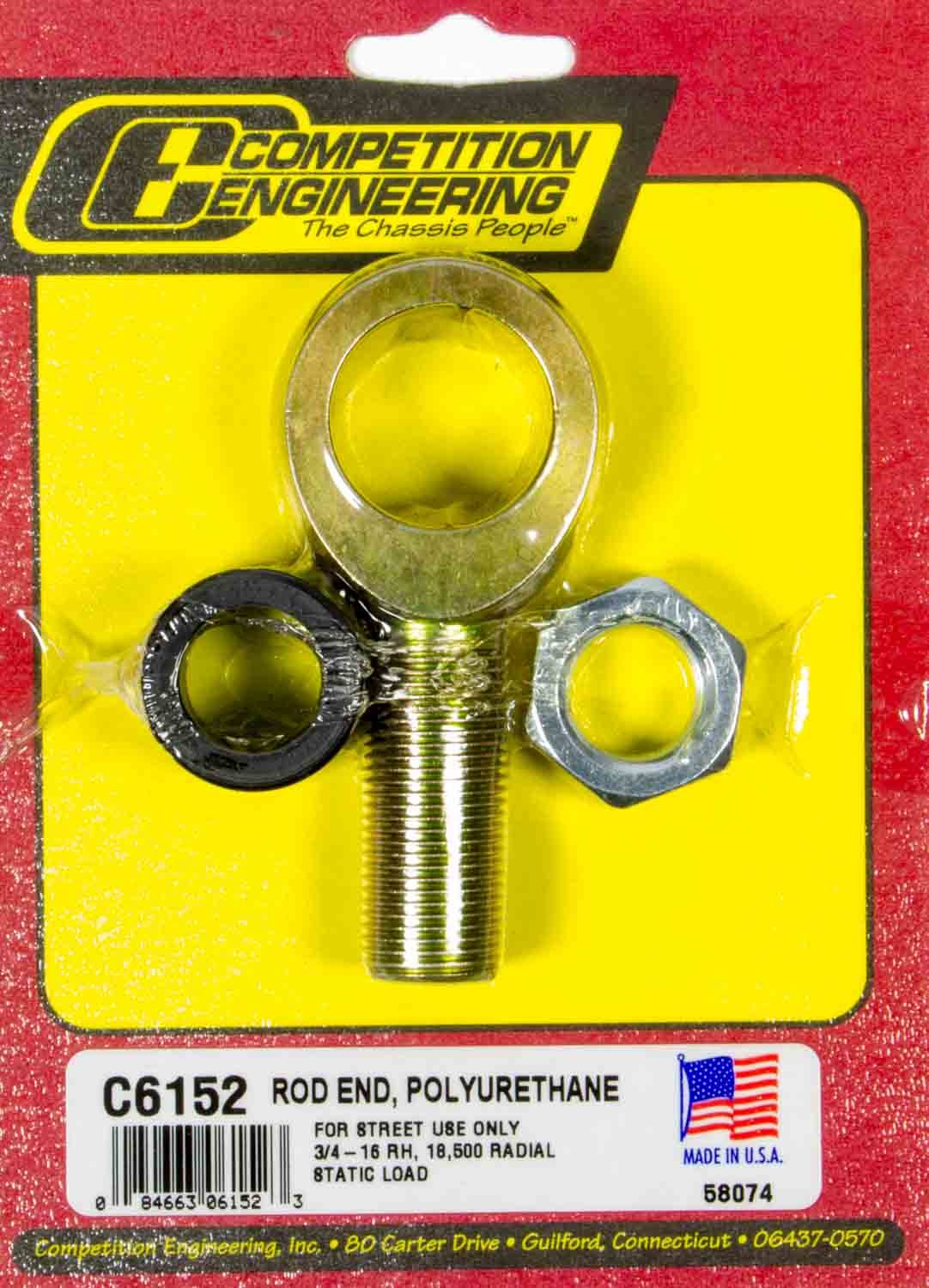 Competition Engineering 3/4in-16 RH Polyurethane Rod End COE6152