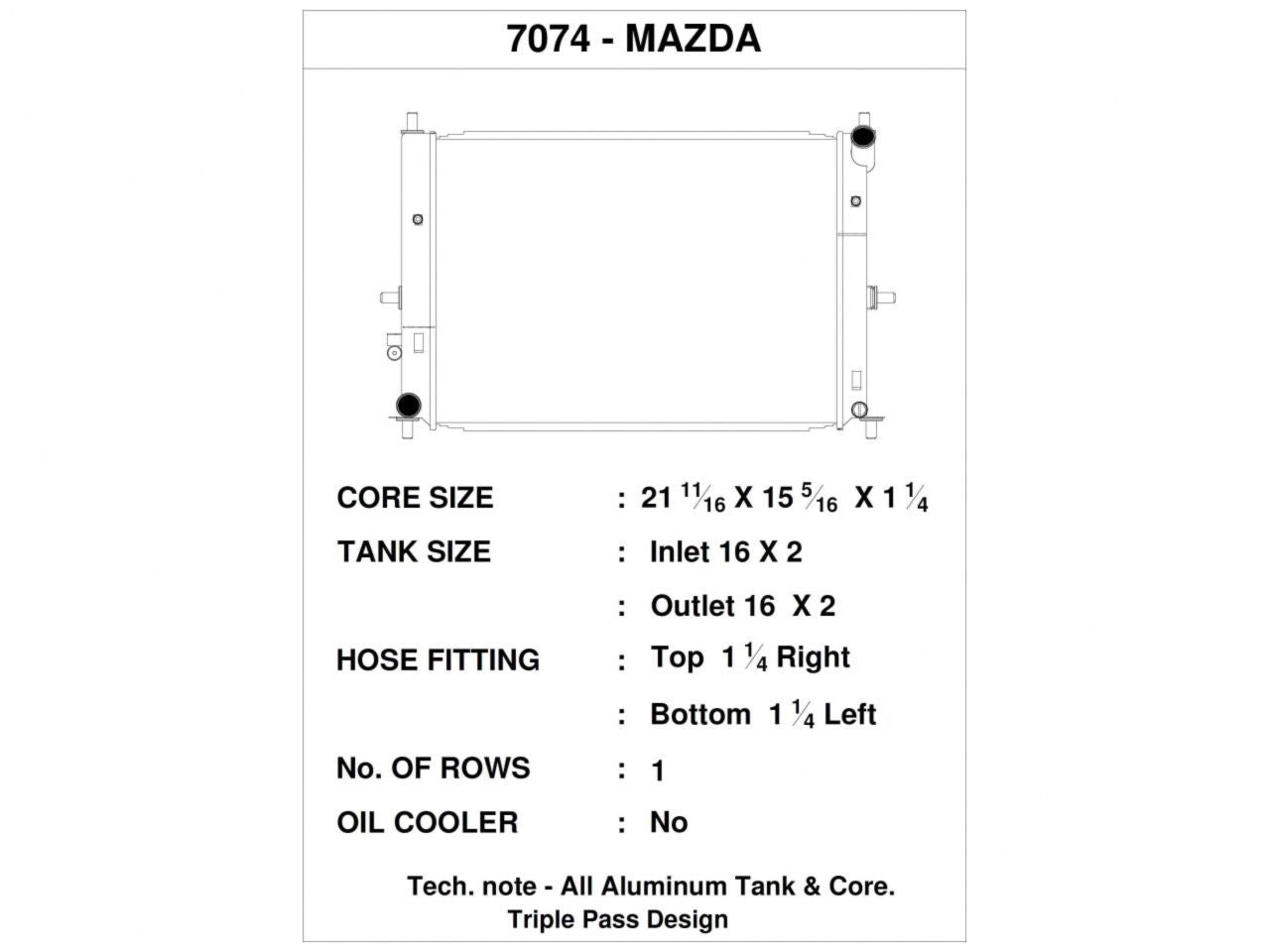 CSF Radiators 7074 Item Image