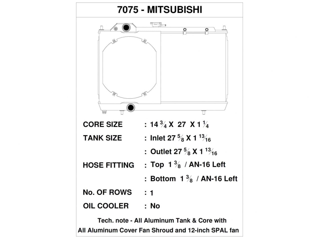 CSF Radiators 7075 Item Image