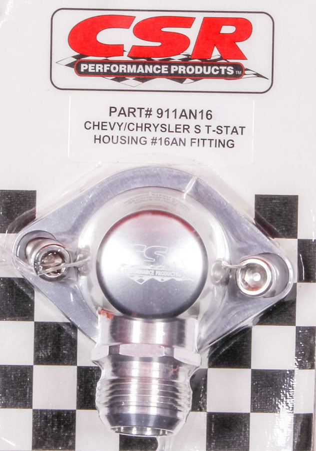 CSR Performance Chevy Swivel Thermostat Housing - Clear CSI911AN16C