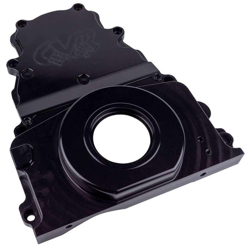 CVR Performance GM LS Billet Timing Cover 2-Piece Black CVRTC2327BK