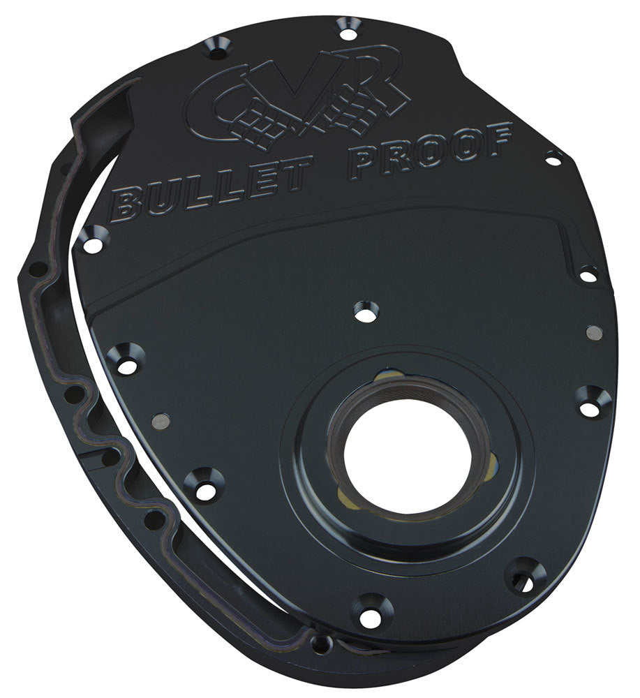 CVR Performance SBC Billet Timing Cover 2-Piece - Black Anodized CVRTC2350BK