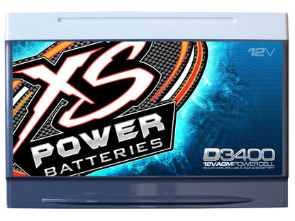 XS Power 12V BCI Group 34 AGM Battery, Max Amps 3300A, CA: 1000 Ah: 65