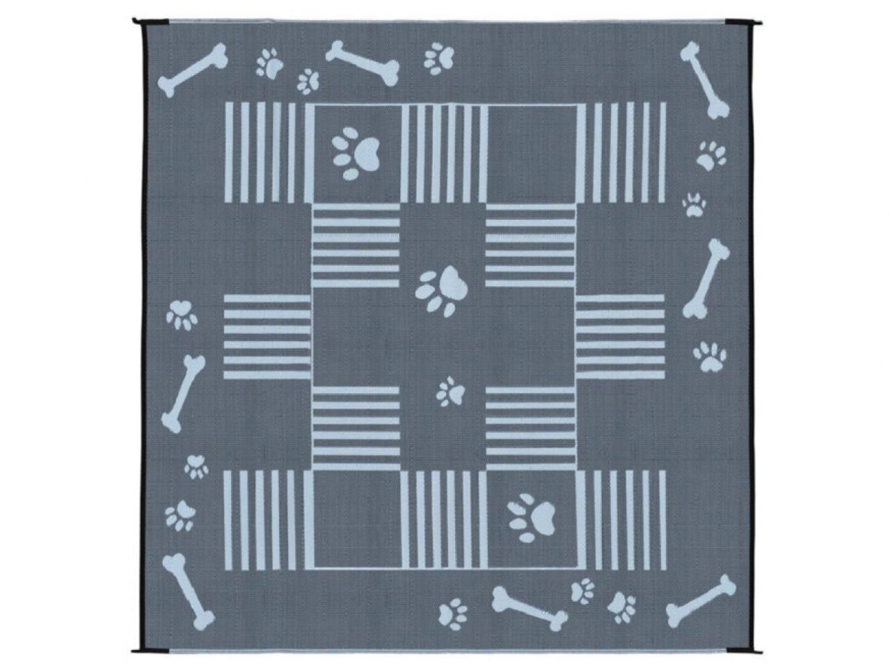 Mings Mark Dog Paw Bone 9X9 Black/White