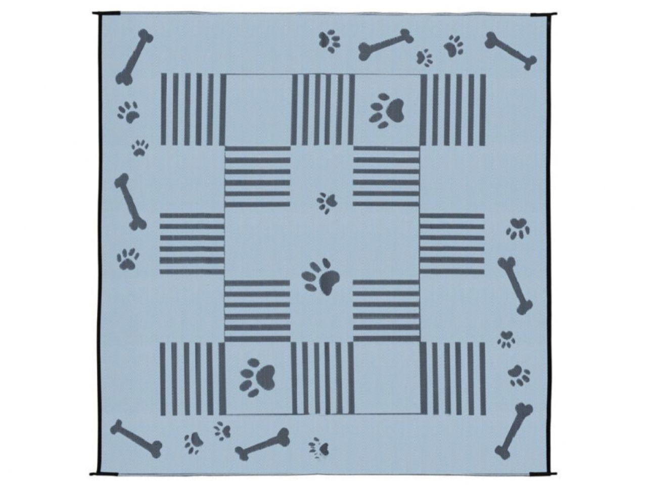 Mings Mark Dog Paw Bone 9X9 Black/White
