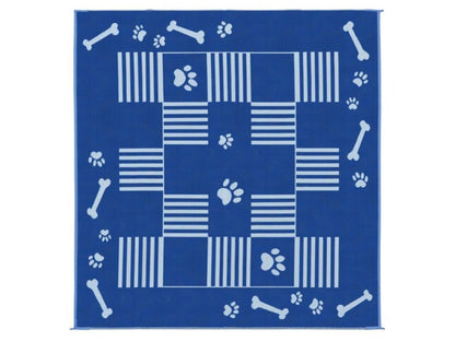 Mings Mark Dog Paw Bone 9X9 Bleu/White