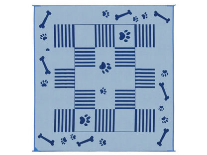 Mings Mark Dog Paw Bone 9X9 Bleu/White