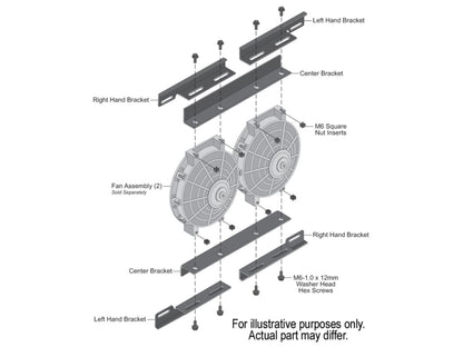 Derale Dual Fan Mounting Brackets