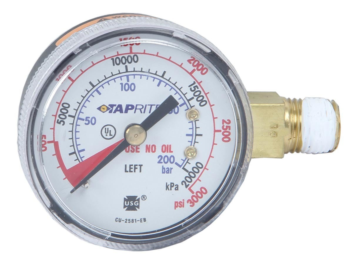 Dedenbear High Pressure Gauge for CO2 Regulator DEDGHP