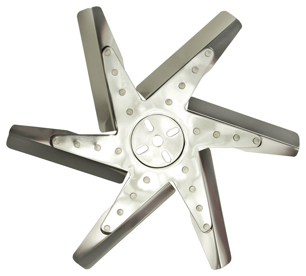 Derale 17in Stainless Steel Flex Fan (Chrm Hub) DER19717