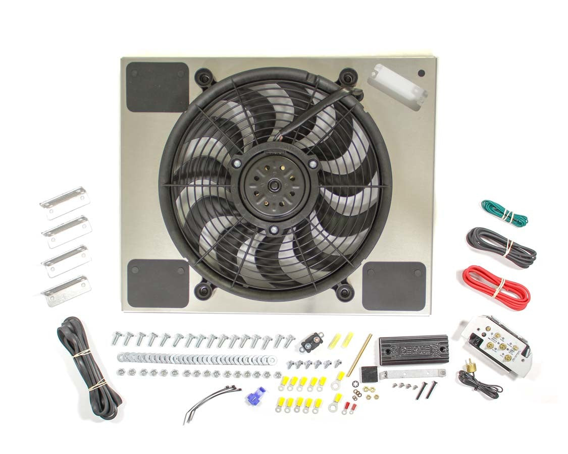 Derale PWM Single RAD Fan/ Aluminum Shroud Assembly DER66820